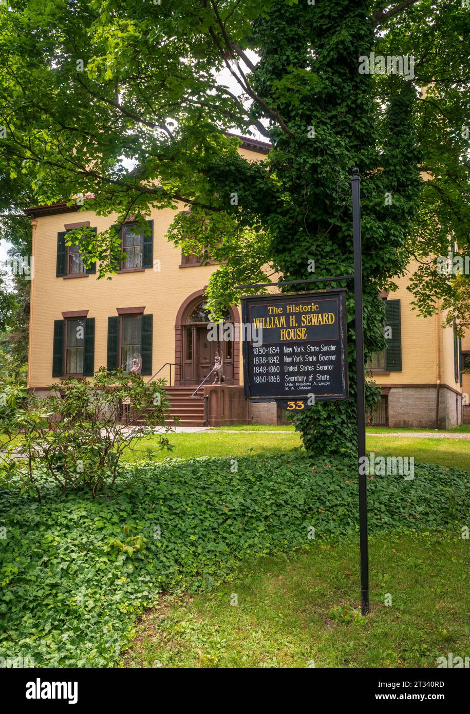 Das Seward House Museum, ein Museum in Auburn, New York Stockfoto