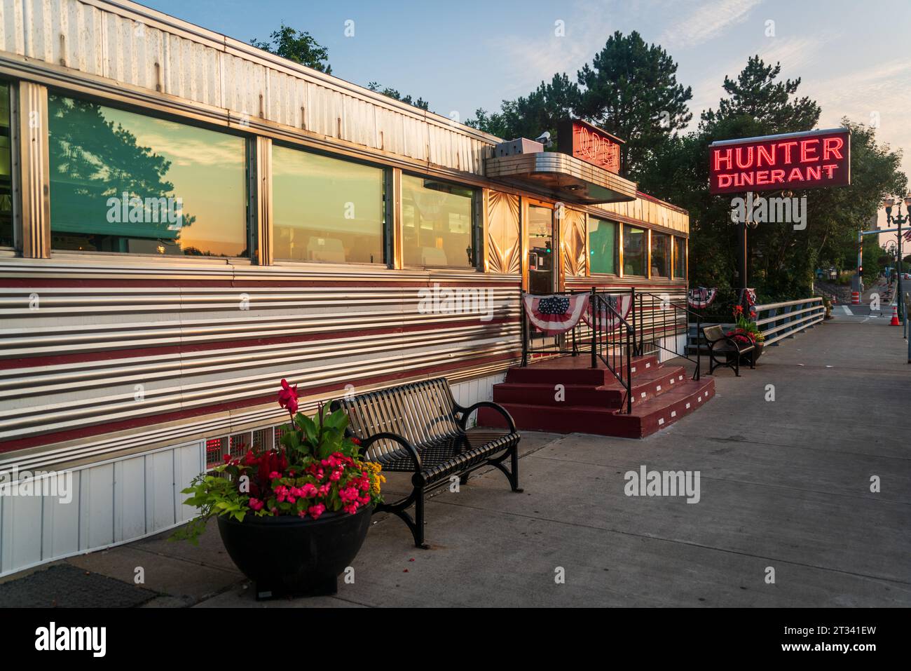 The Hunter's Dinerant in Auburn, NY Stockfoto