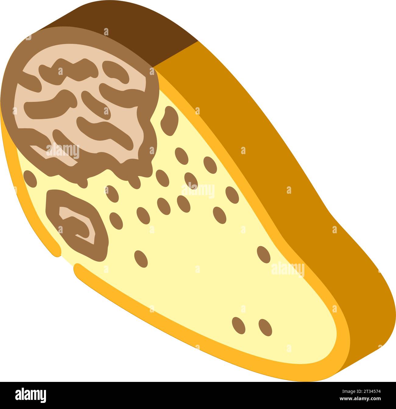 Mangos verrottetes Essen isometrische Icon Vektor-Illustration Stock Vektor