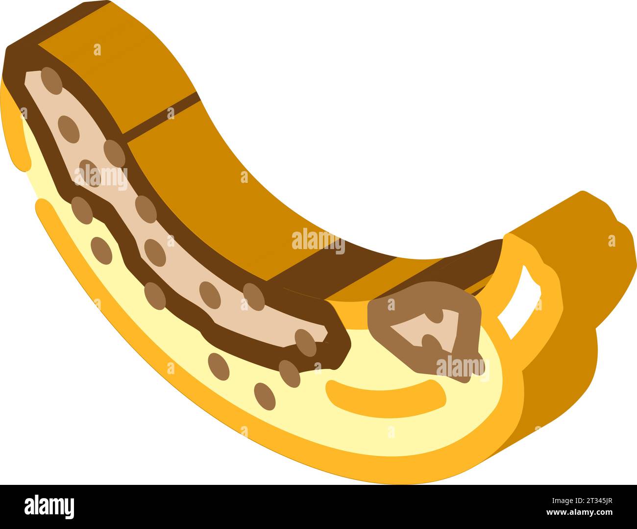 Banane verrottetes Essen isometrische Icon Vektor Illustration Stock Vektor