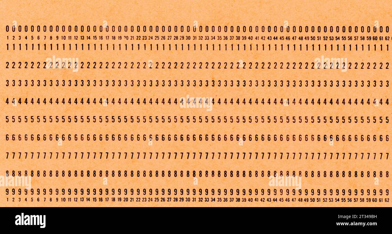 Vintage gestanzte Karte Speichermedium für Computer und Programmierung Stockfoto