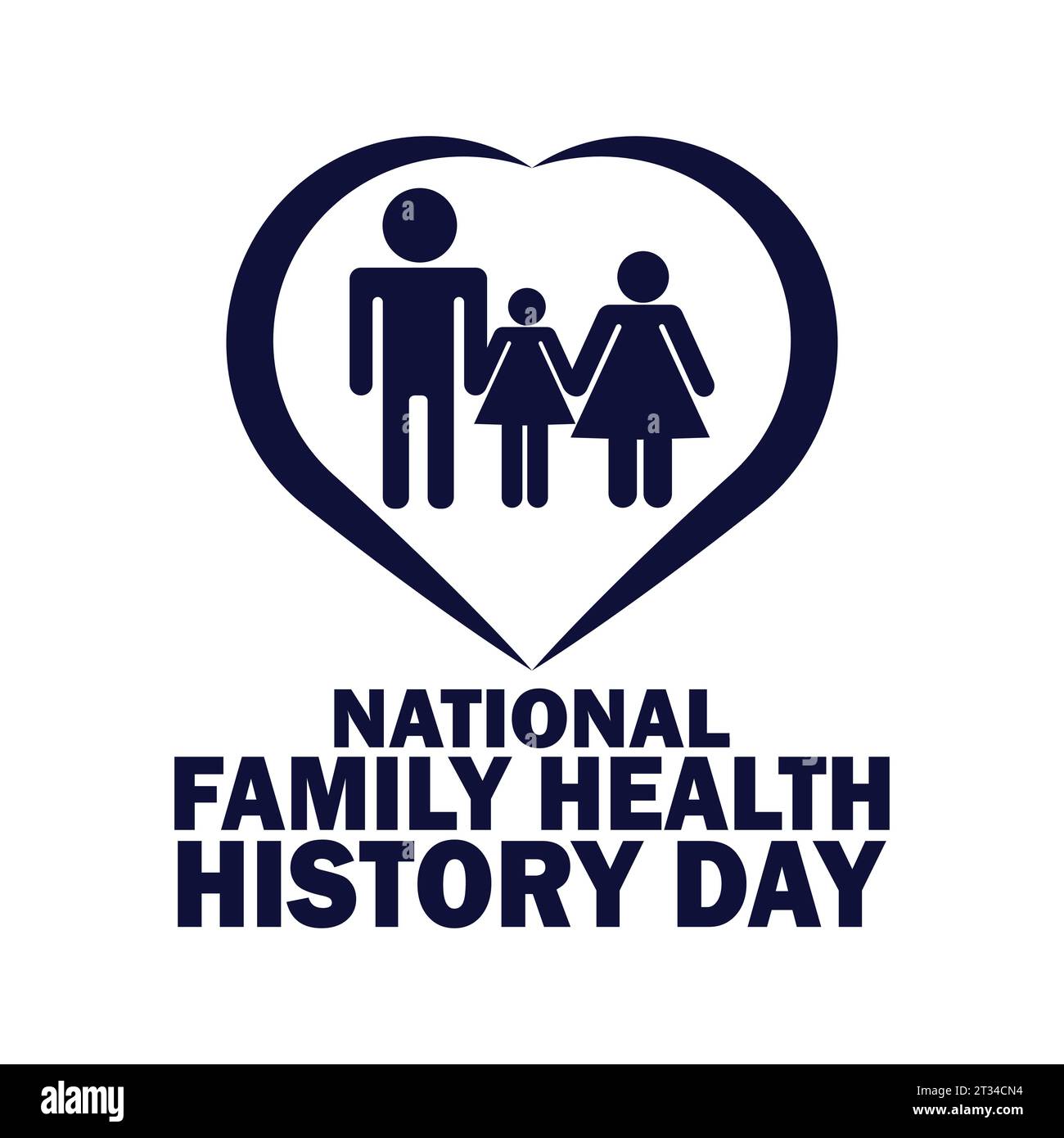 Nationaler Tag der Familiengesundheitsgeschichte. Vektorabbildung. Geeignet für Grußkarten, Poster und Banner Stock Vektor