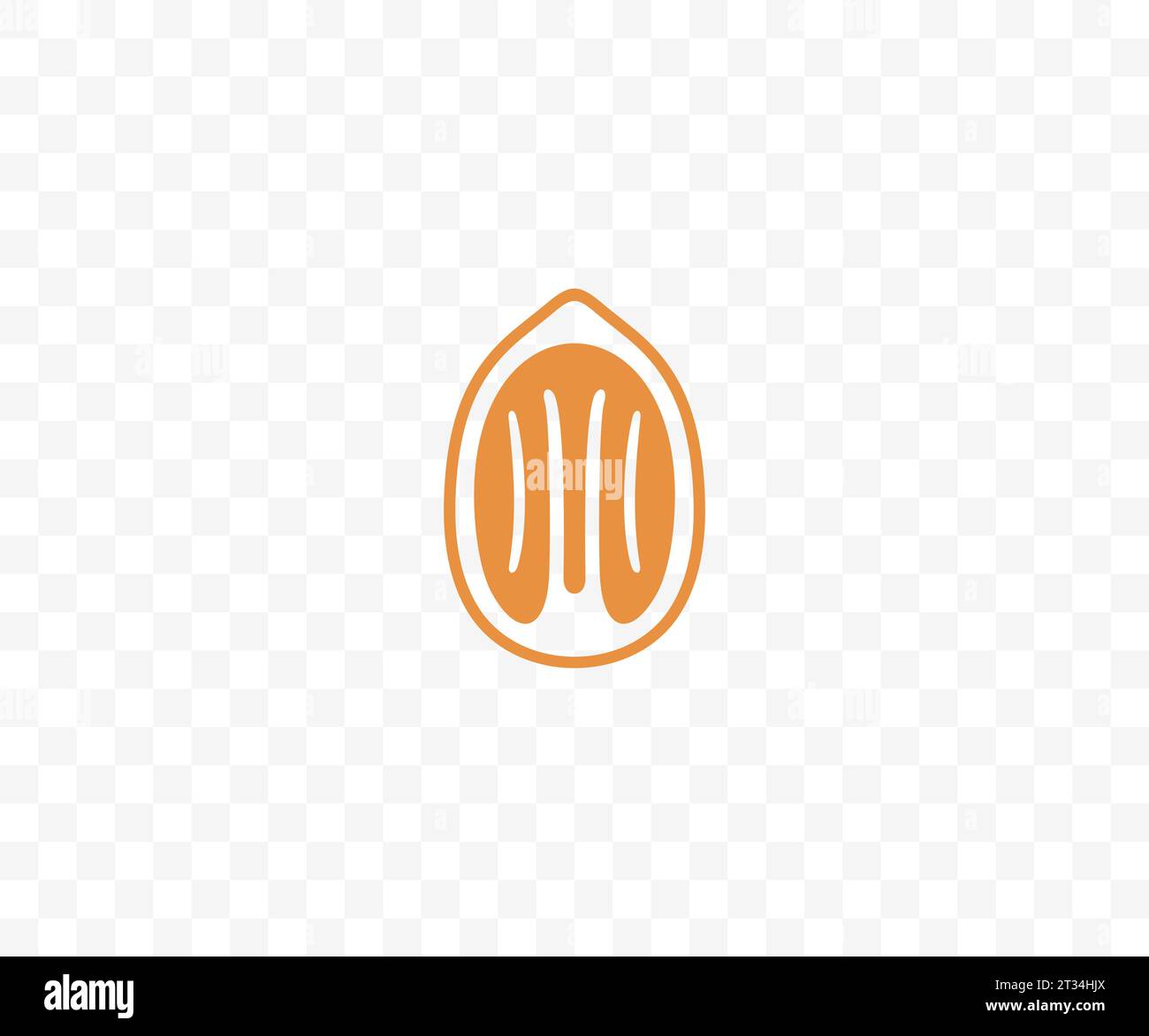 Nuss, Pekannuss, nussig, Essen, Mahlzeit, Pflanzen und Natur, grafisches Design. Früchte, Körner, Samen, Nahrung, Essen und Essen, Vektordesign und -Illustration Stock Vektor