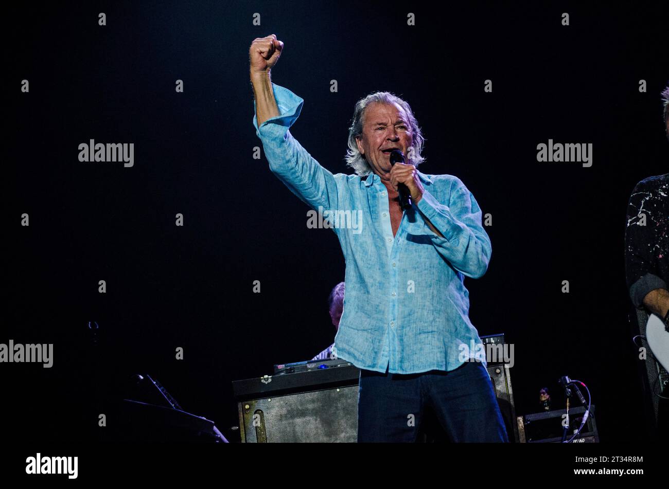 Ian Gillan von Deep Purple tritt beim Rockwave Festival in Athen (TerraVibe Park) / Griechenland auf, Juli 2023 Stockfoto
