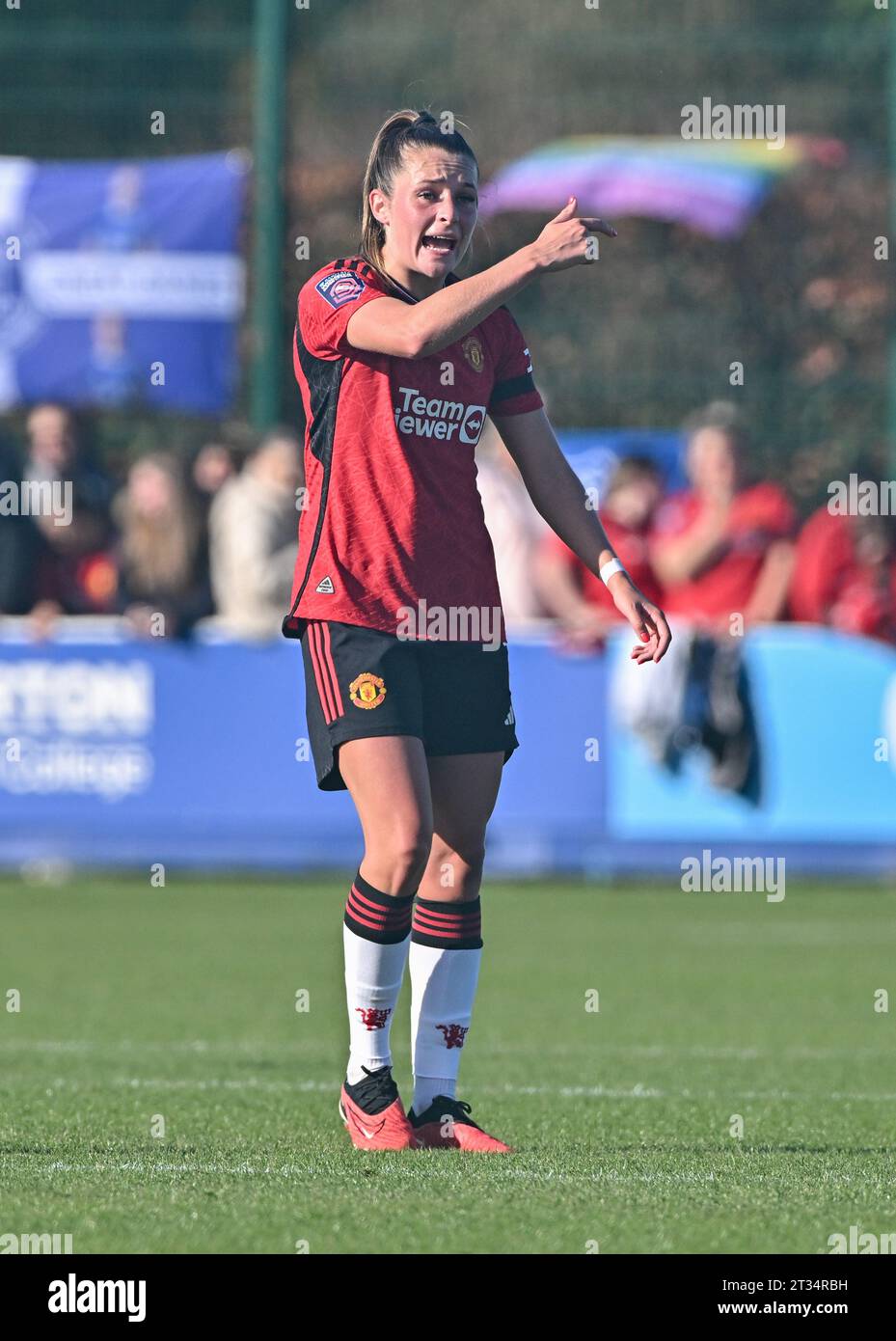 Walton Hall Park, Liverpool, Merseyside, England. Oktober 2023. , Während des Everton Women V Manchester United Women Football Club im Walton Hall Park, in der Barclays Women's Super League/Women’s Super League. (Kreditbild: ©Cody Froggatt/Alamy Live News) Stockfoto