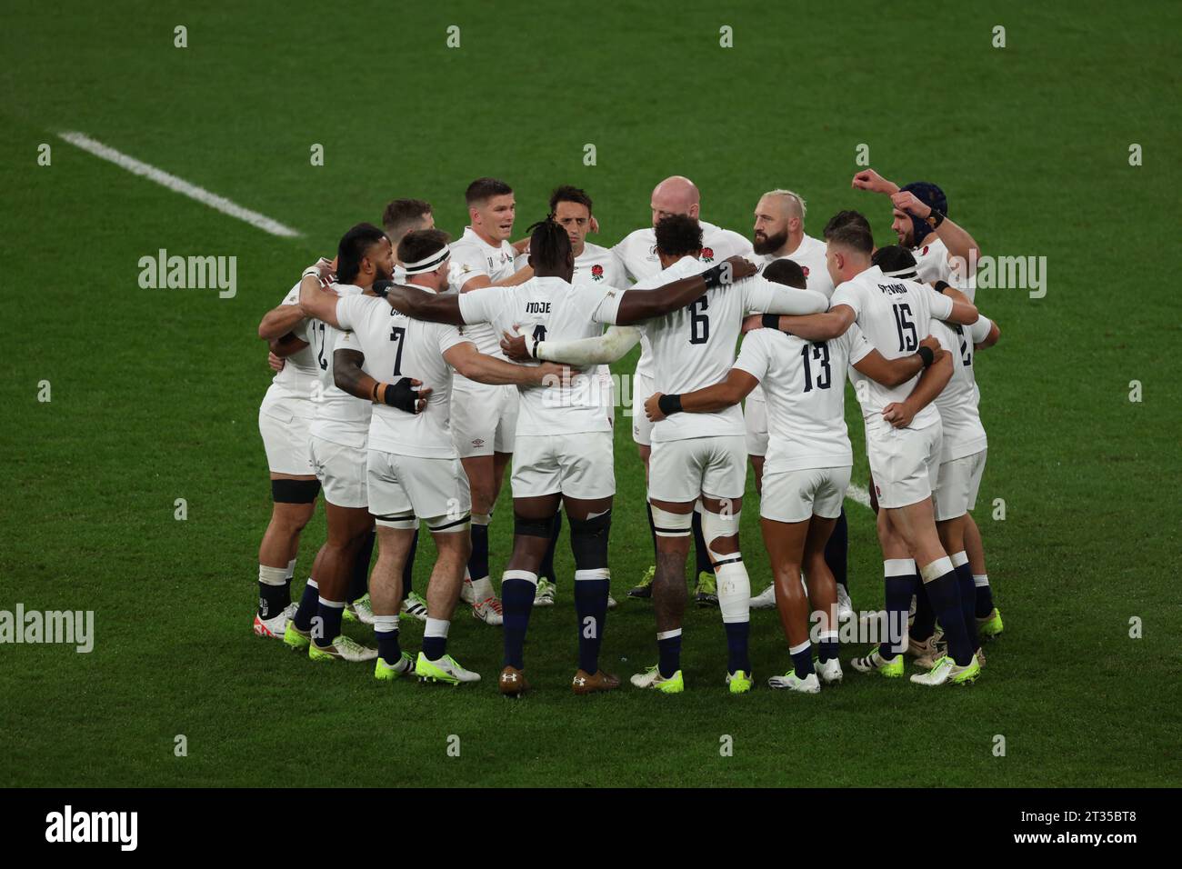 Saint Denis, Frankreich. Oktober 2023. Team England im Halbfinale zwischen England und Südafrika der Rugby-Weltmeisterschaft 2023 Credit: Mickael Chavet/Alamy Live News Stockfoto