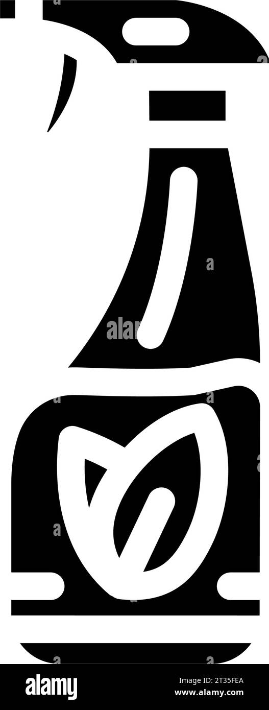 Umweltfreundliche Reinigung grün lebende Glyphe Icon Vektor Illustration Stock Vektor