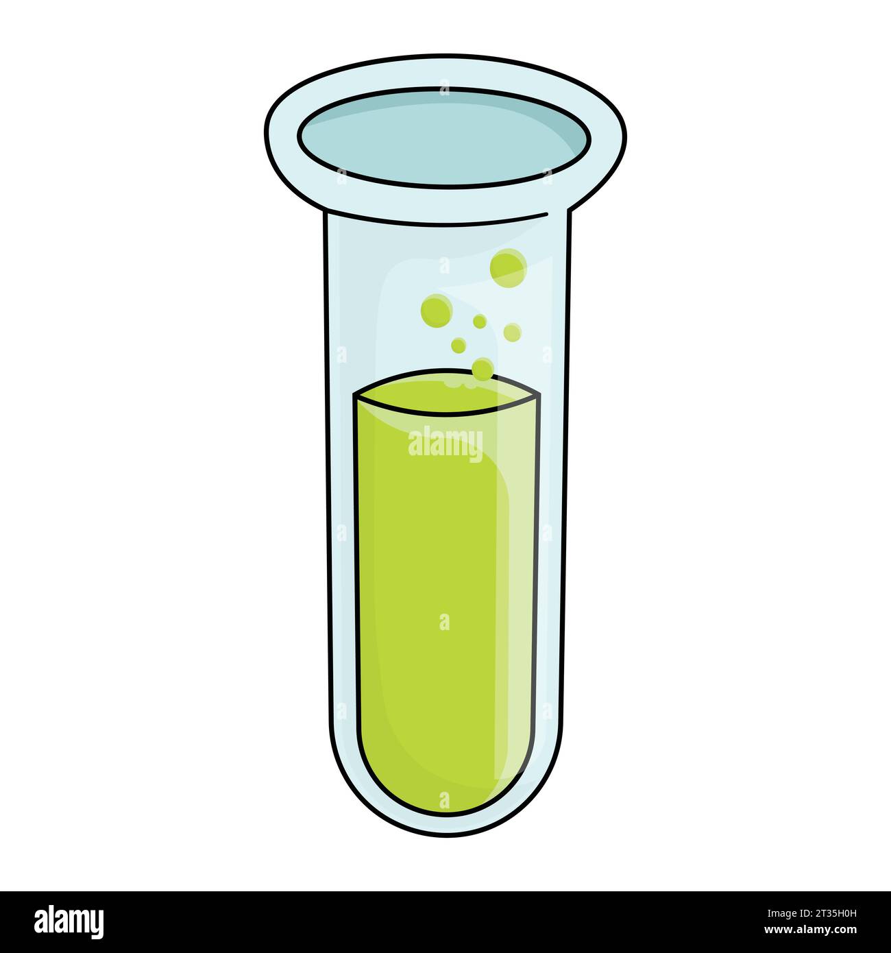 Teströhrchen-Vektor-Illustration im Cartoon-Stil. Material für chemische Symbole Stock Vektor