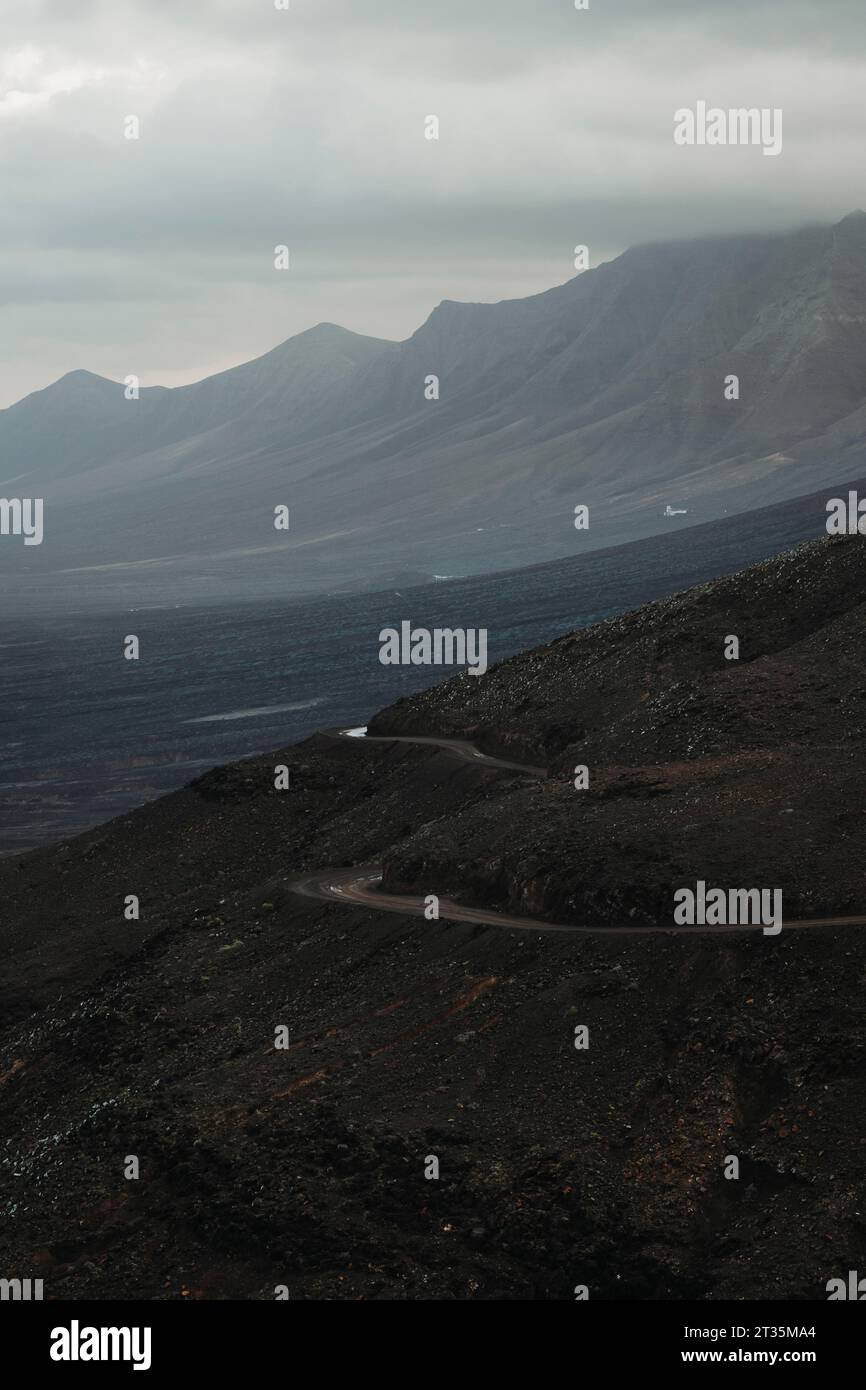 Vulkangebirge auf Fuerteventura Stockfoto