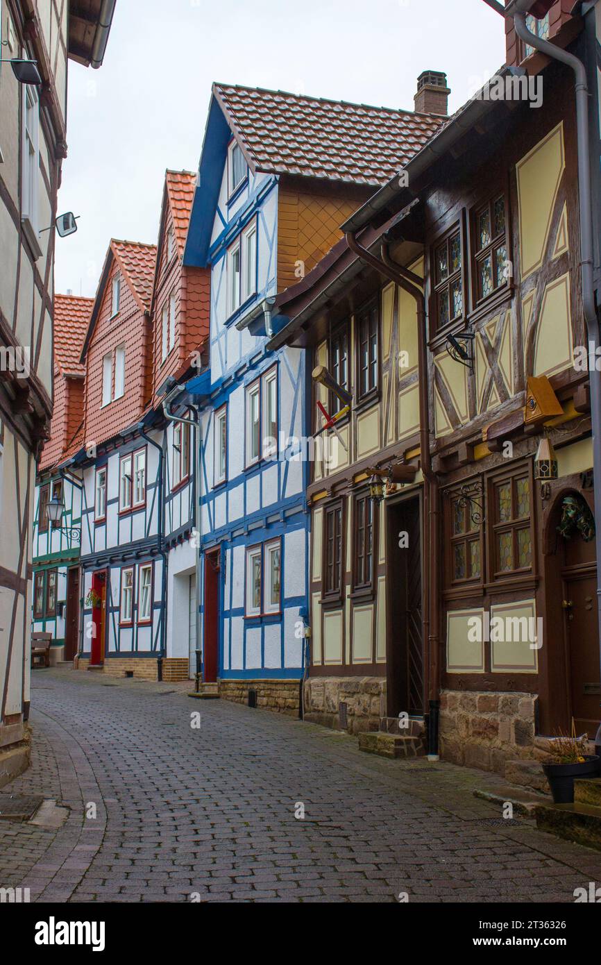 Die Stadt Bad Sooden-Allendorf im Werra-Tal in Deutschland, Hessen Stockfoto