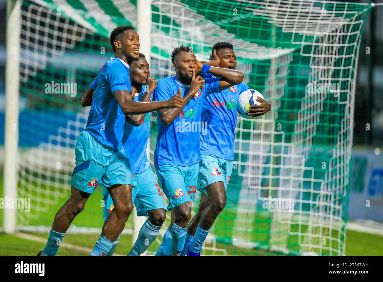 OGUN STATE, NIGERIA. OKTOBER 2023. REMO SPIELT DIE STARS IM VERGLEICH ZU SPORTING LAGOS. NIGERIA PREMIER FOOTBALL LEAGUE. Victor Modo Stockfoto