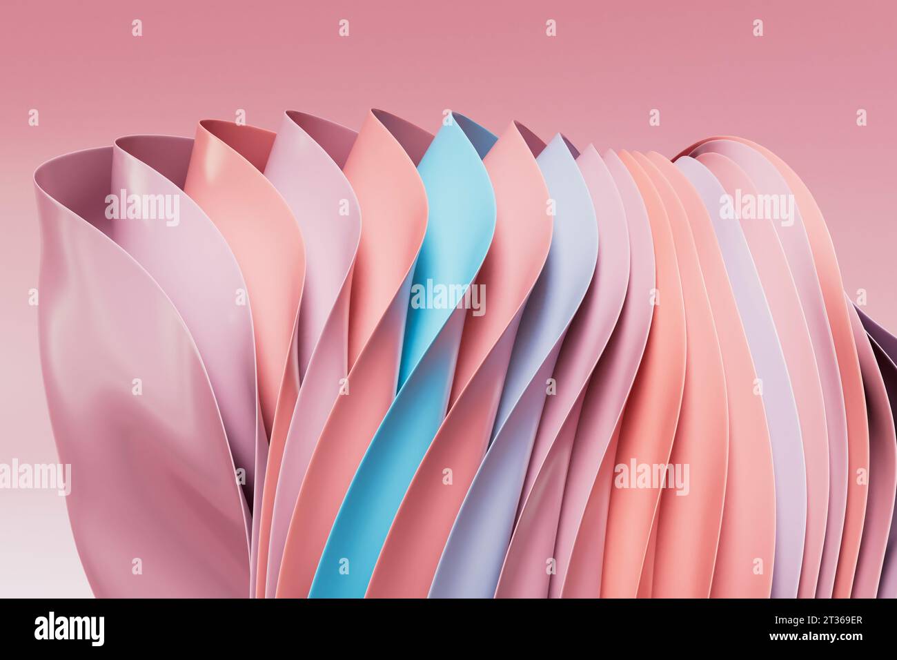 3D-Rendering von Ebenen aus glattem Gewebe Stockfoto