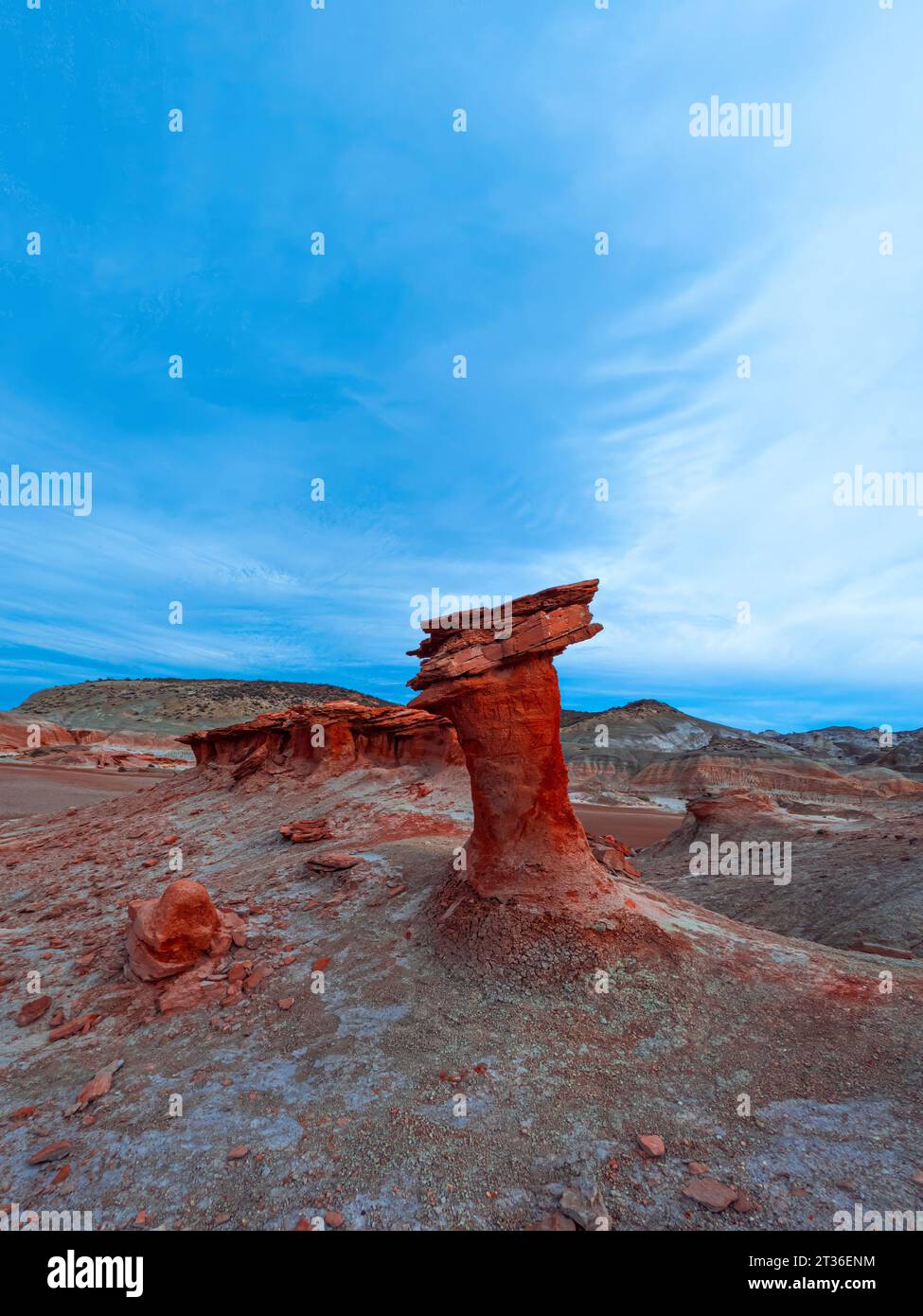 Cañadon del Puerto an der argentinischen Atlantikküste, Santa Cruz, Patagonien Argentinien Stockfoto