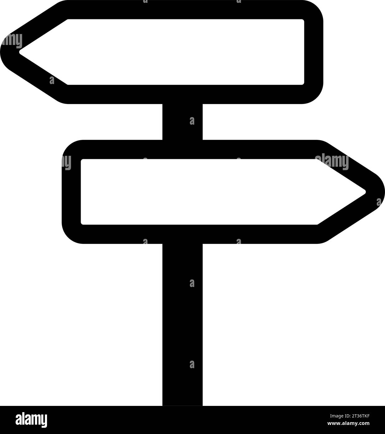 Symbol für Richtungspfeile in entgegengesetzter Richtung. Vektorabbildung Stock Vektor