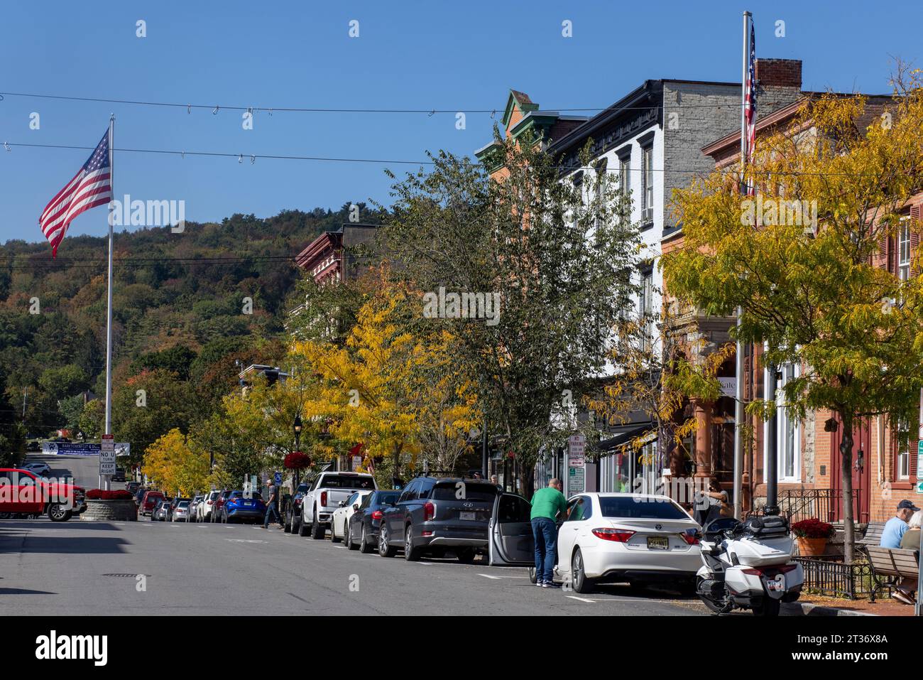 Die National Baseball Hall of Fame and Museum ist ein historisches Museum und eine Hall of Fame in Cooperstown, New York Stockfoto