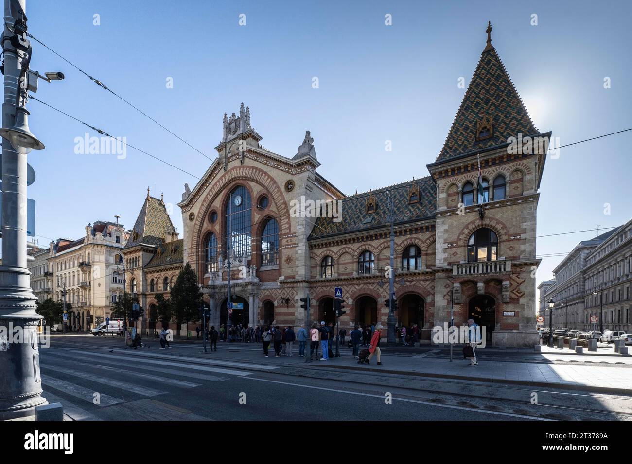 Markthalle, Budapest, Ungarn Stockfoto