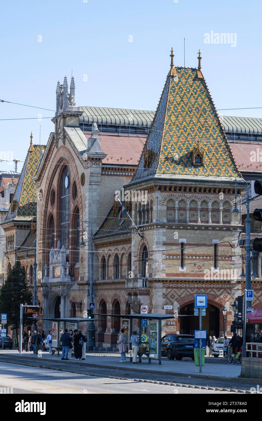 Markthalle, Budapest, Ungarn Stockfoto
