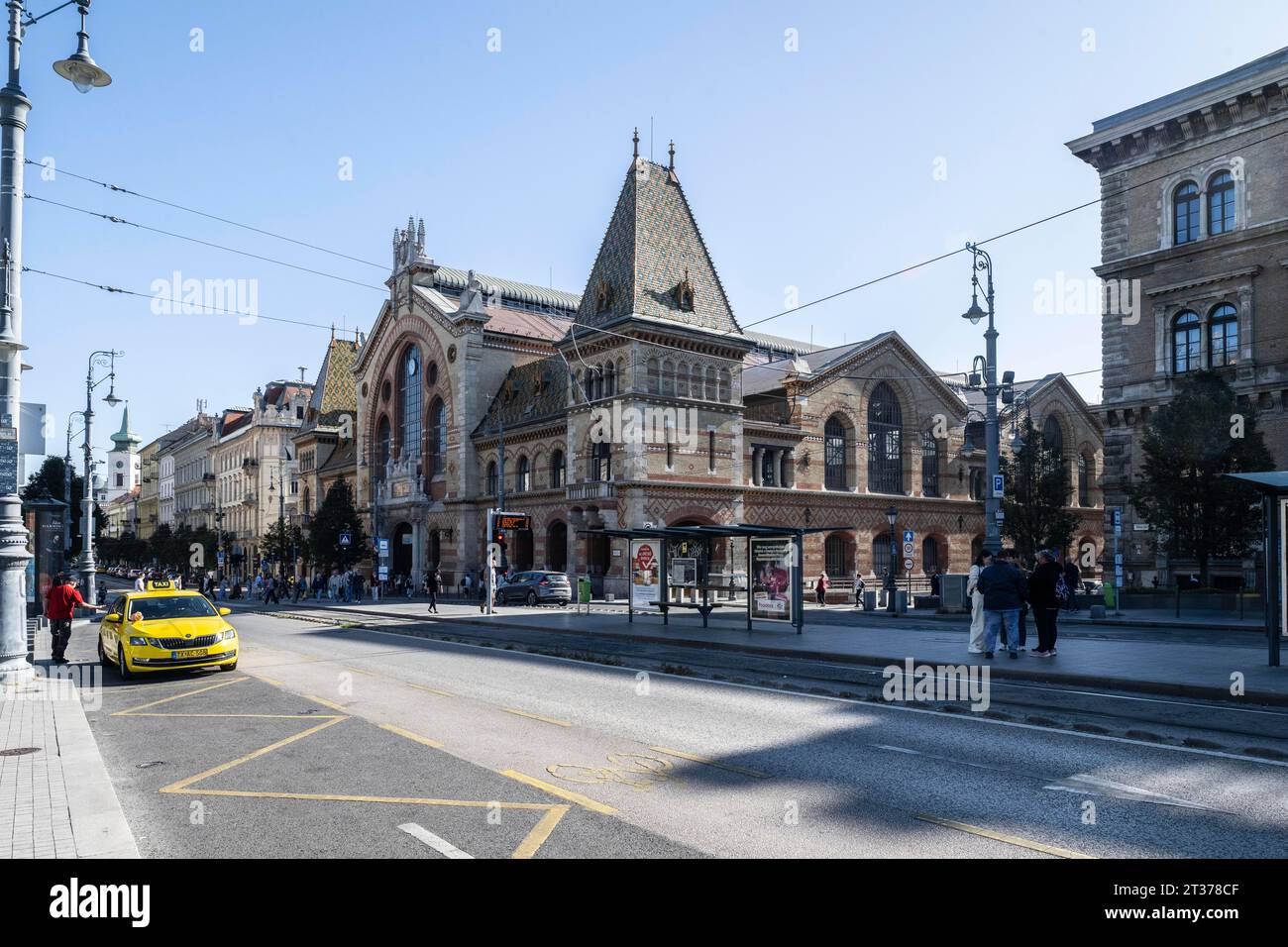 Markthalle, Budapest, Ungarn Stockfoto