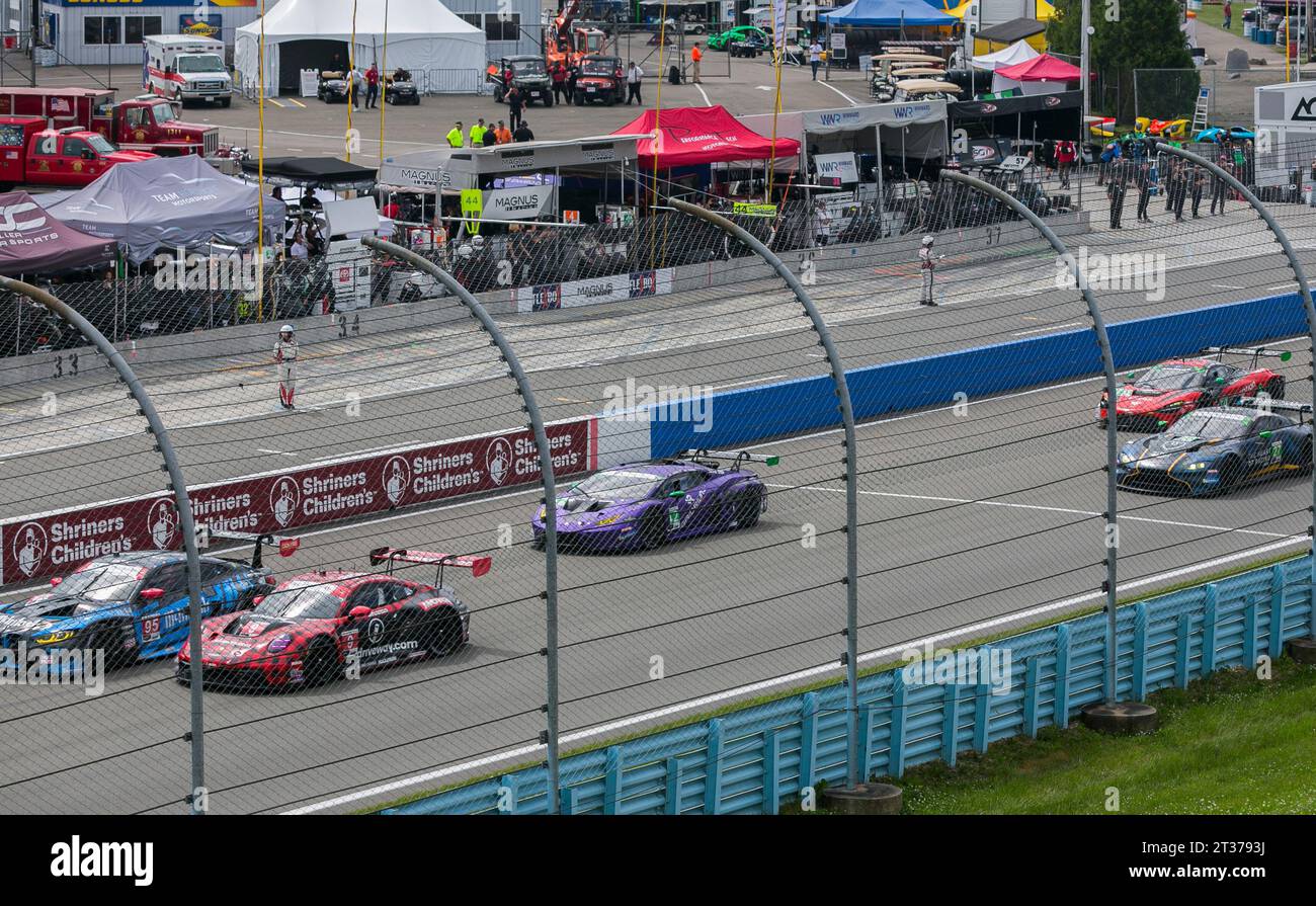 Watkins Glen Hypercars und GT Auto Racing Stockfoto