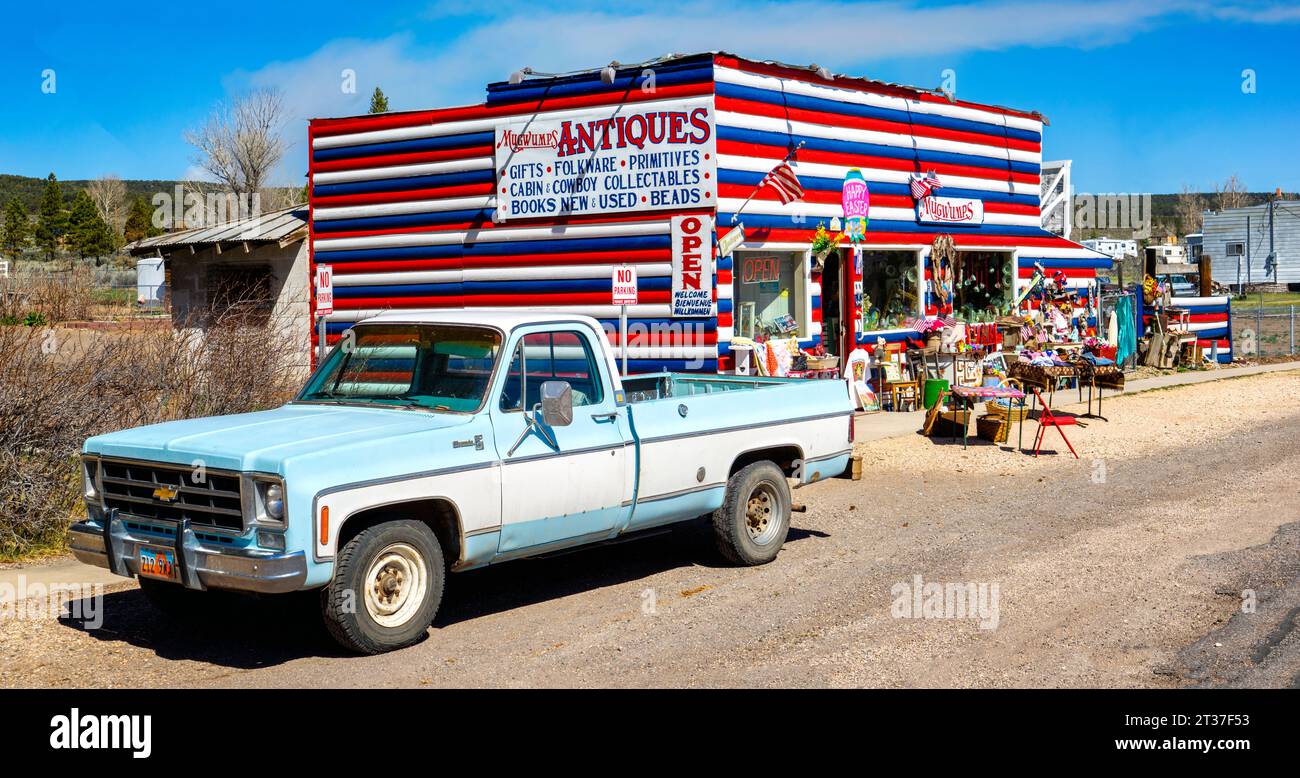 Mugwumps Antique Shop, Hatch, Utah, USA Stockfoto