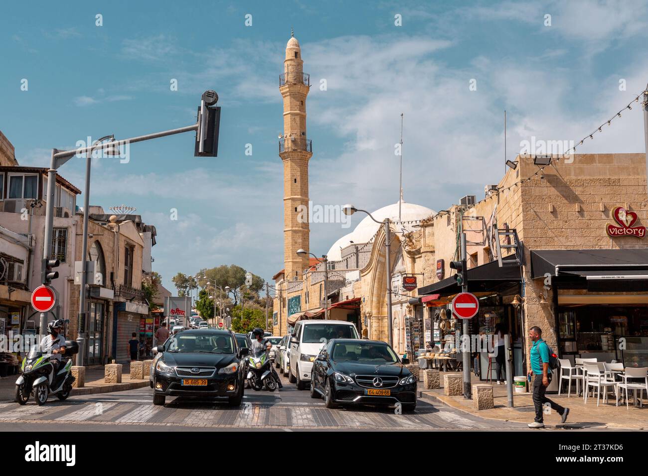 Jaffa, Israel – 5. Oktober 2023: Die Mahmoudiya-Moschee ist die größte und bedeutendste Moschee in Jaffa, heute Teil der größeren Stadt Tel Aviv-ya Stockfoto