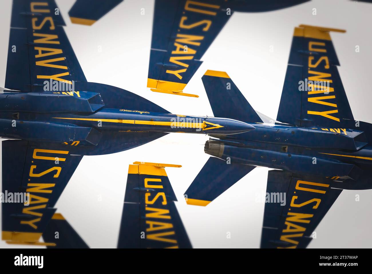 Miramar, Kalifornien, USA - 22. September 2023: Die unterste Seite der Blue Angels der US Navy auf der amerikanischen Airshow 2023. Stockfoto
