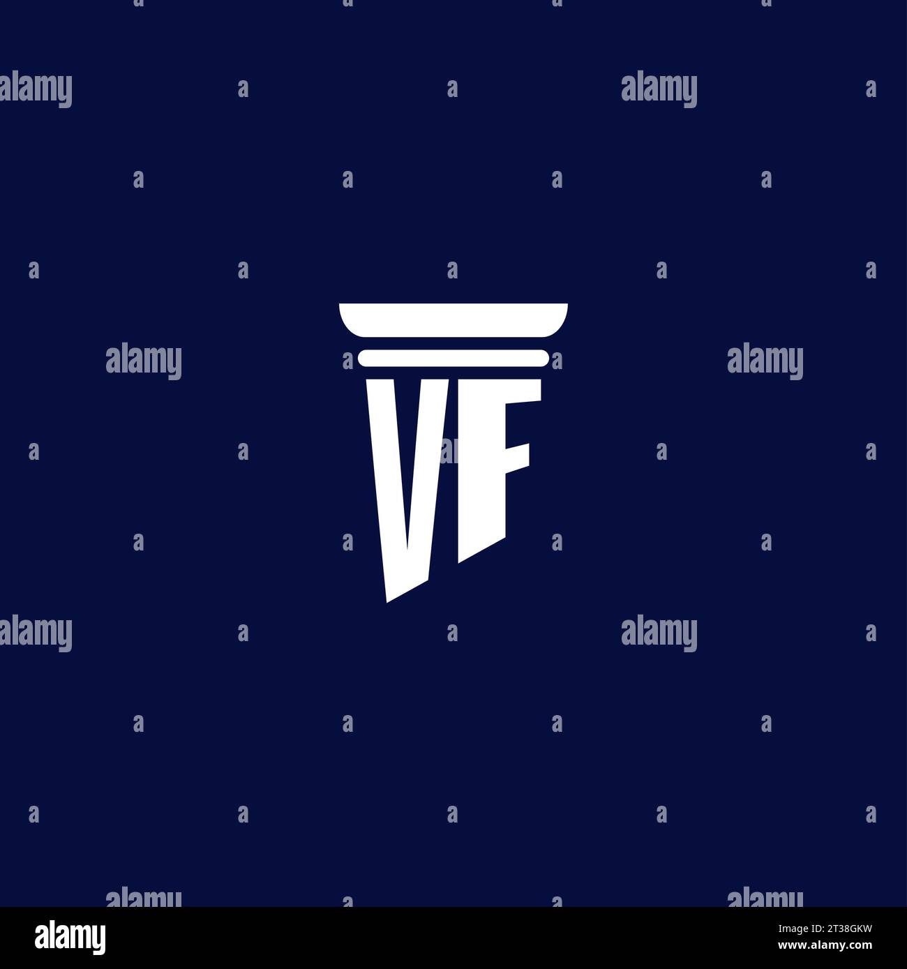 VF Initial Monogramm Logo Design für Anwaltskanzlei Stock Vektor