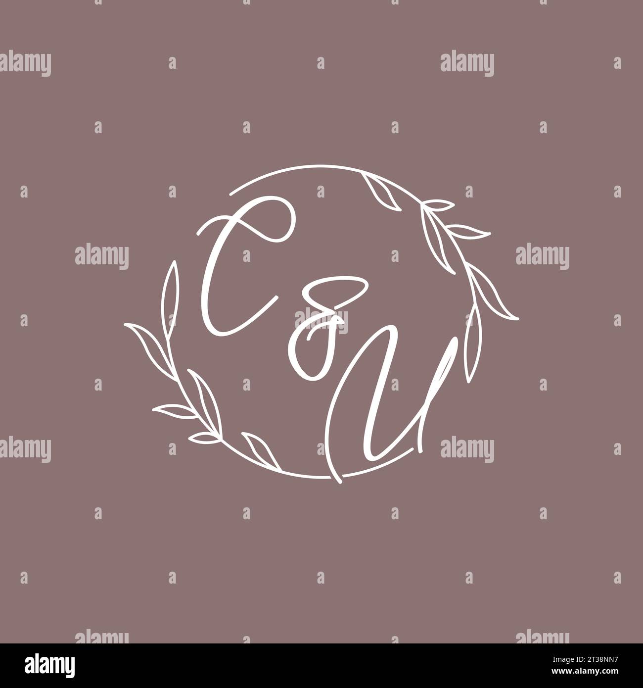 CU Hochzeitsinitialen Monogramm Logo Ideen Vektor Grafik Stock Vektor