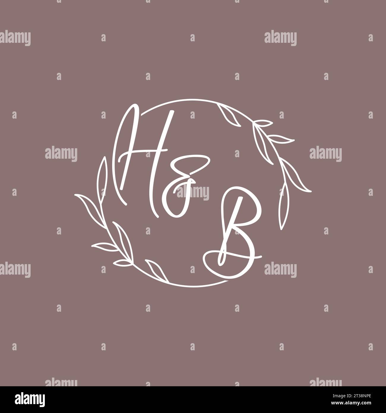 HB Hochzeit Initialen Monogramm Logo Ideen Vektor Grafik Stock Vektor