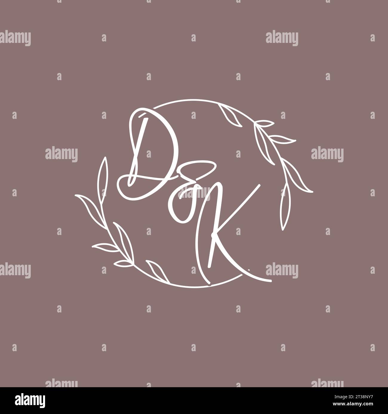 DK Hochzeitsinitialen Monogramm Logo Ideen Vektor Grafik Stock Vektor