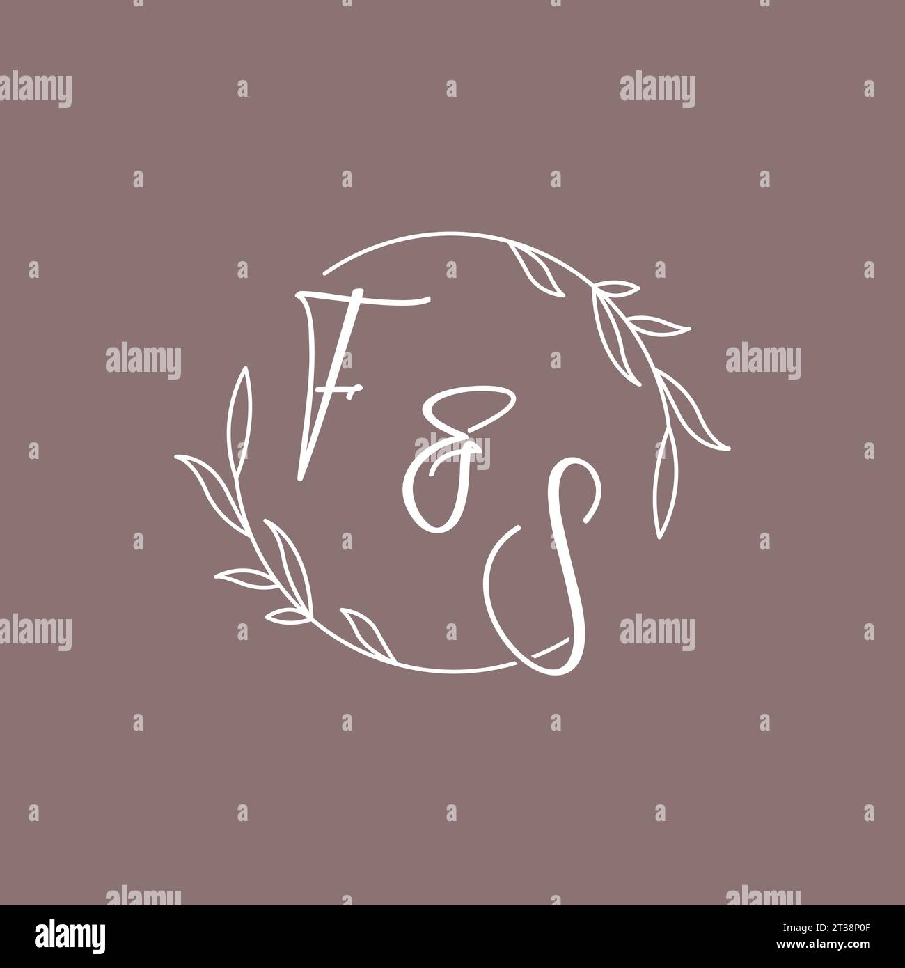 FS Hochzeit Initialen Monogramm Logo Ideen Vektor Grafik Stock Vektor