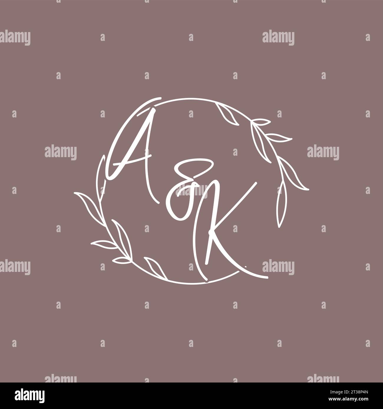 AK Hochzeitsinitialen Monogramm Logo Ideen Vektor Grafik Stock Vektor