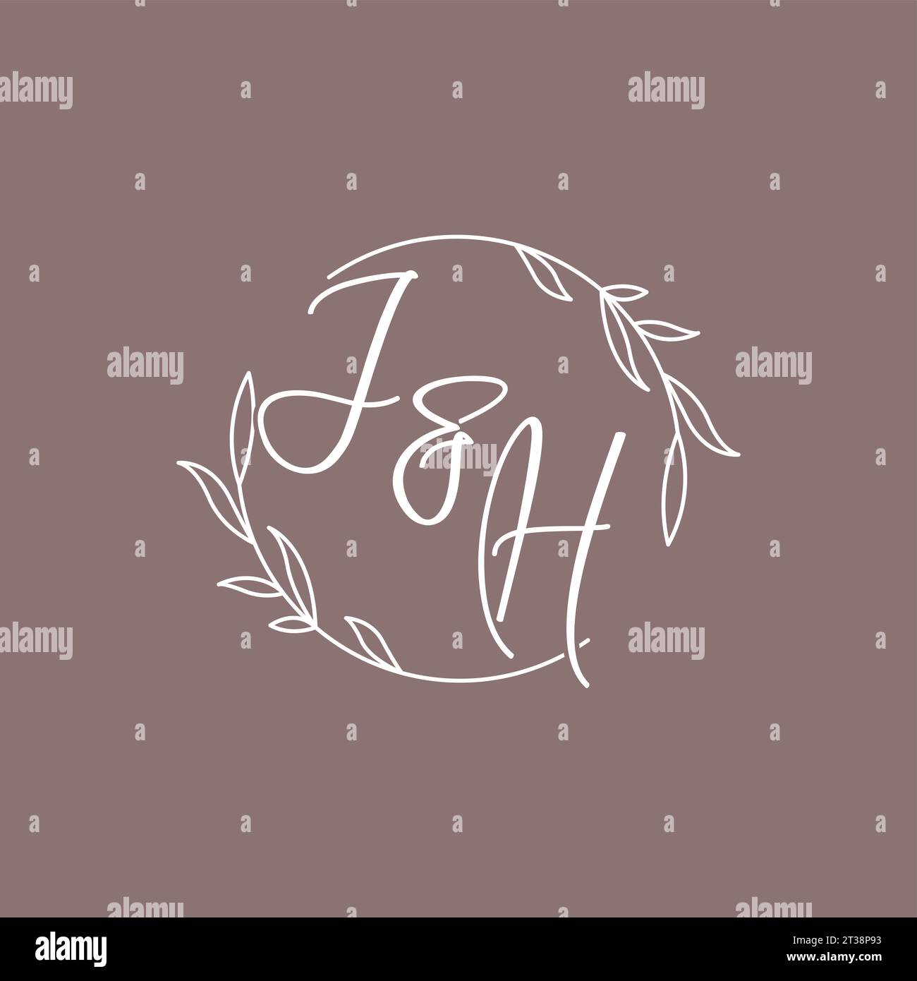 JH Hochzeit Initialen Monogramm Logo Ideen Vektor Grafik Stock Vektor