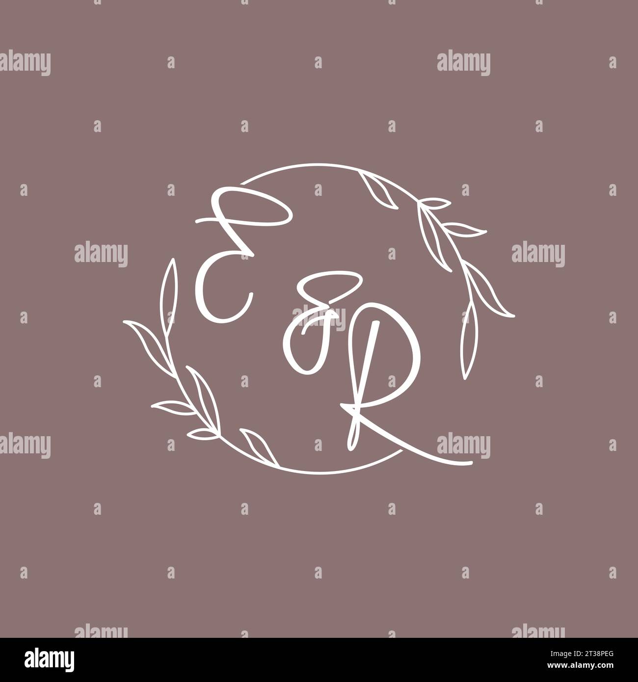 ER Hochzeitsinitialen Monogramm Logo Ideen Vektor Grafik Stock Vektor
