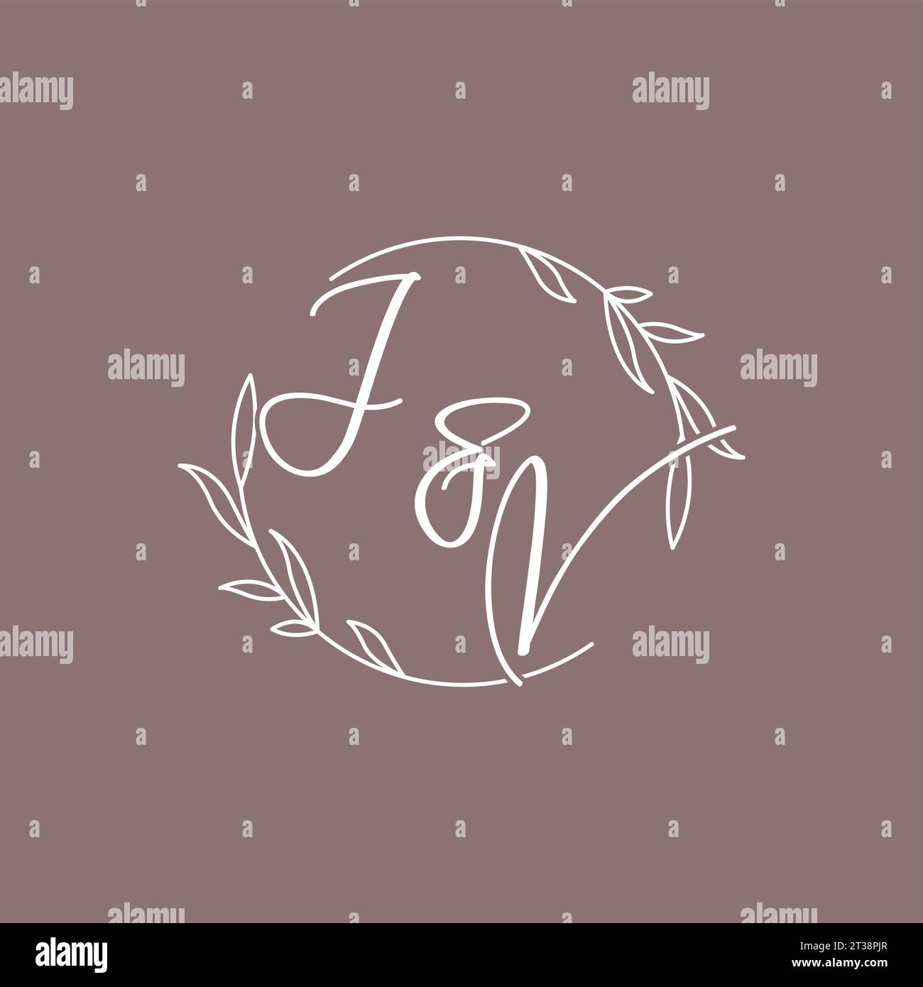 JV Hochzeit Initialen Monogramm Logo Ideen Vektor Grafik Stock Vektor