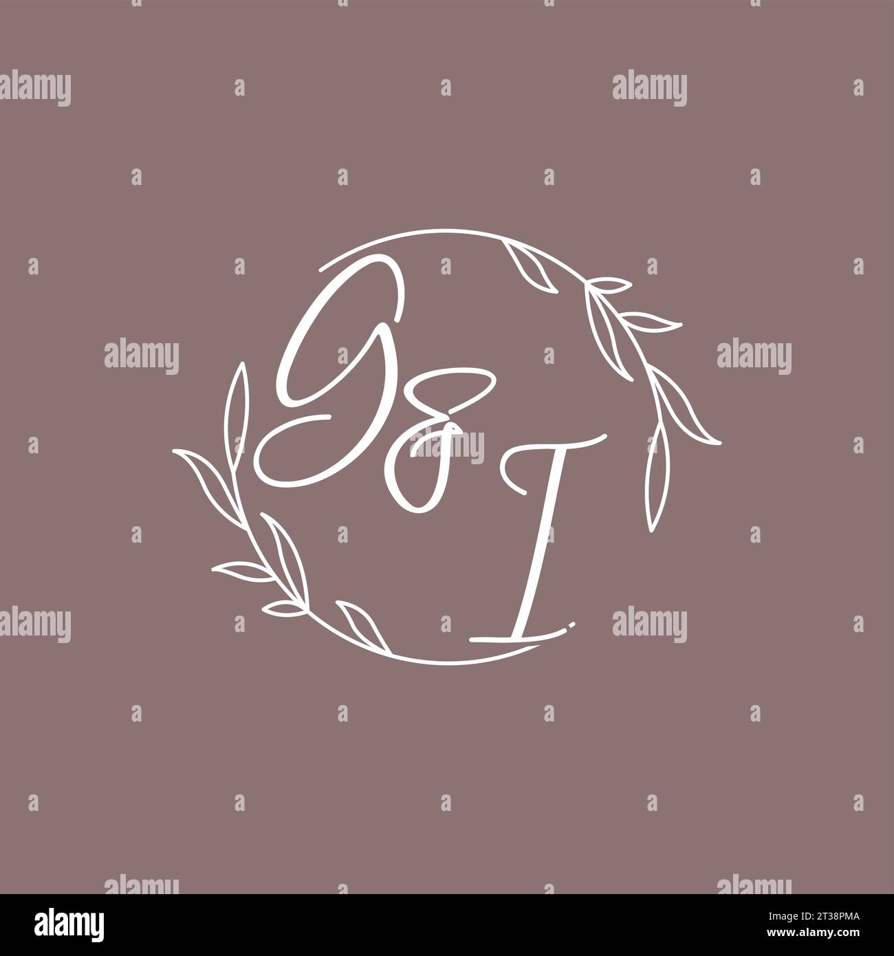 GI Hochzeitsinitialen Monogramm Logo Ideen Vektorgrafik Stock Vektor