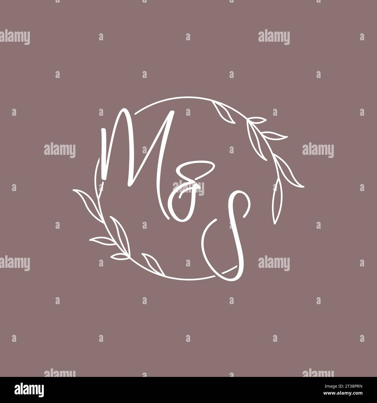 Ms Hochzeitsinitialen Monogramm Logo Ideen Vektorgrafik Stock Vektor