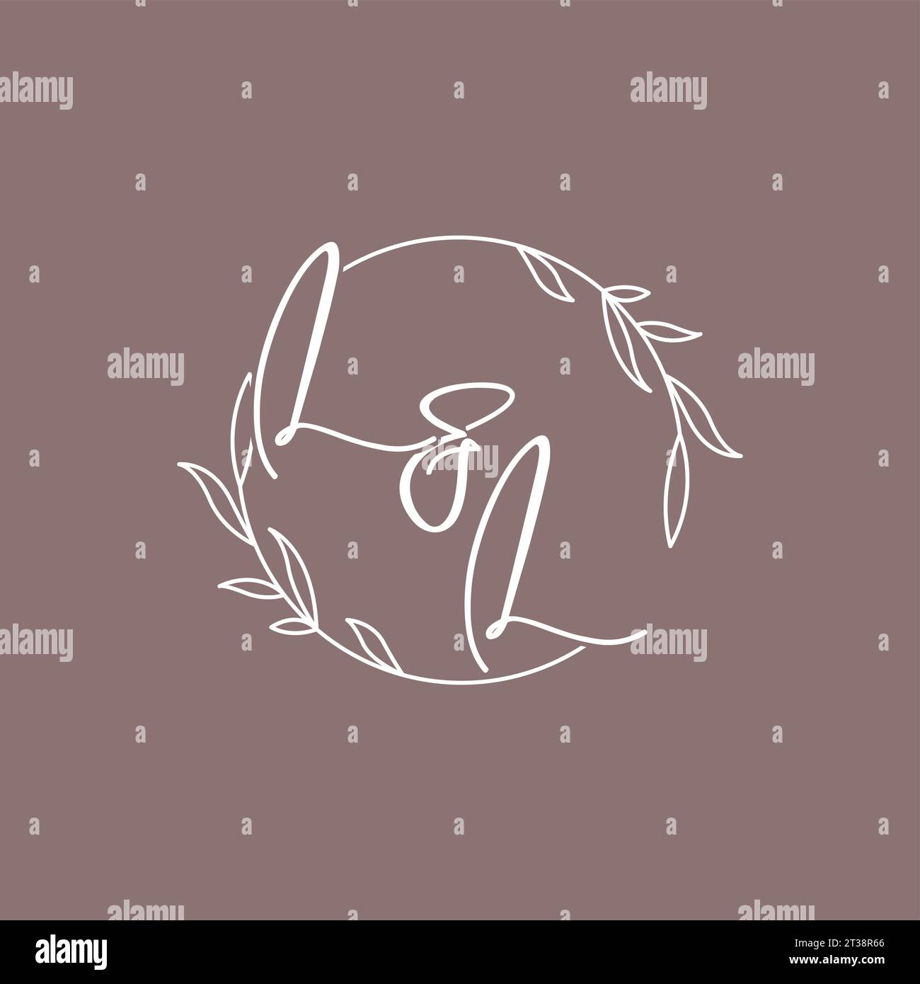 LL Hochzeitsinitialen Monogramm Logo Ideen Vektorgrafik Stock Vektor