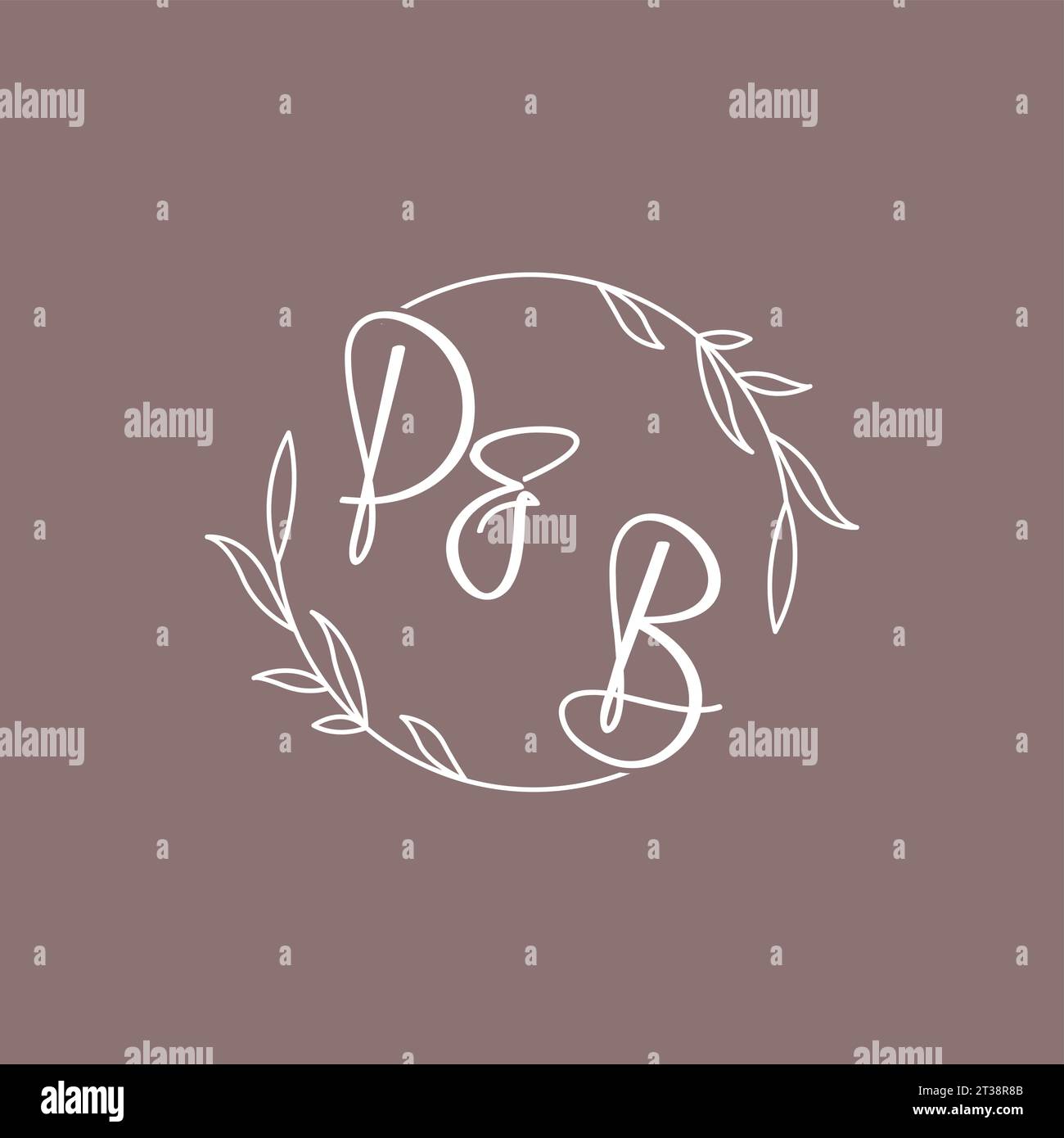 PB Hochzeit Initialen Monogramm Logo Ideen Vektor Grafik Stock Vektor