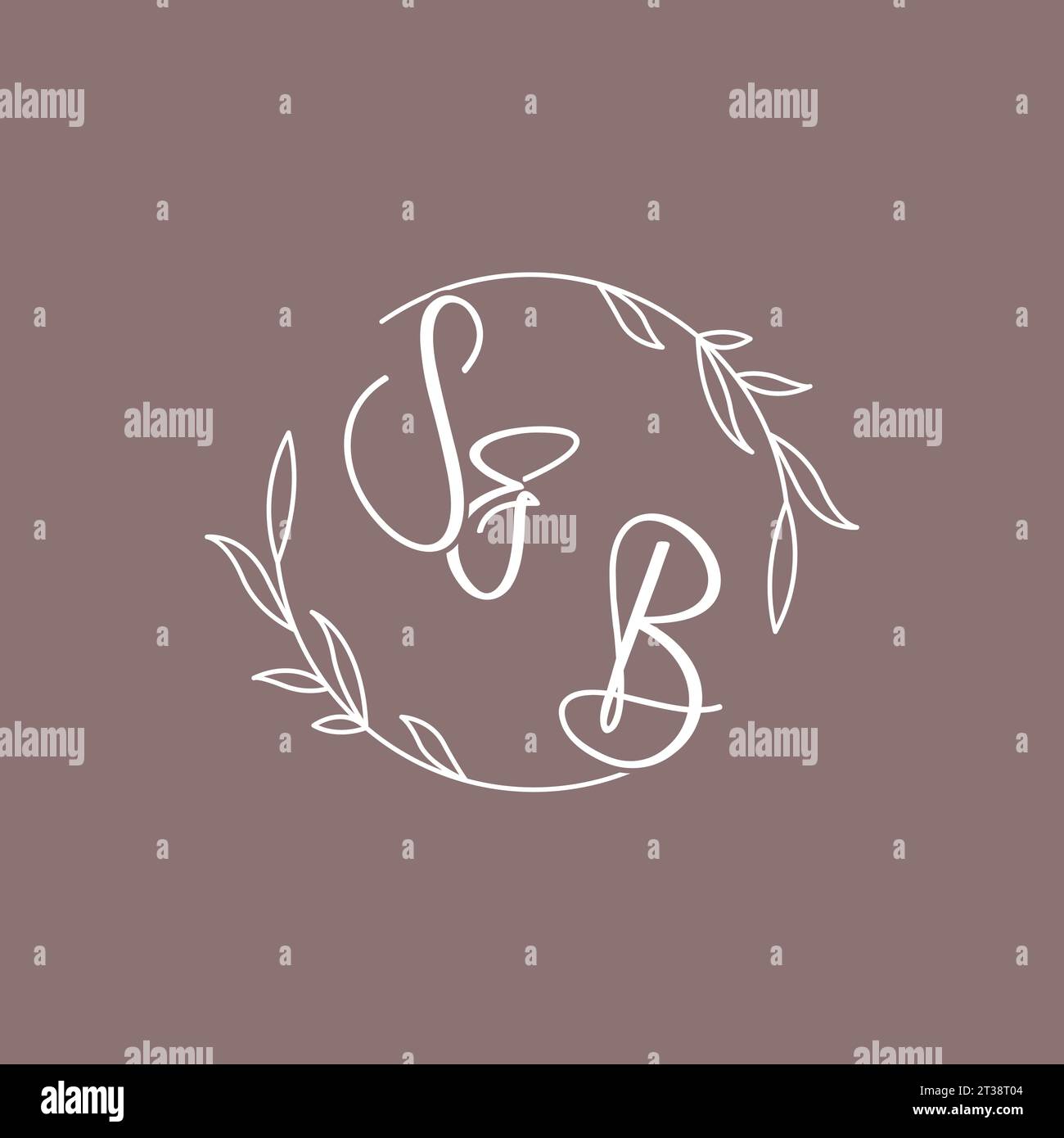 SB Hochzeit Initialen Monogramm Logo Ideen Vektor Grafik Stock Vektor