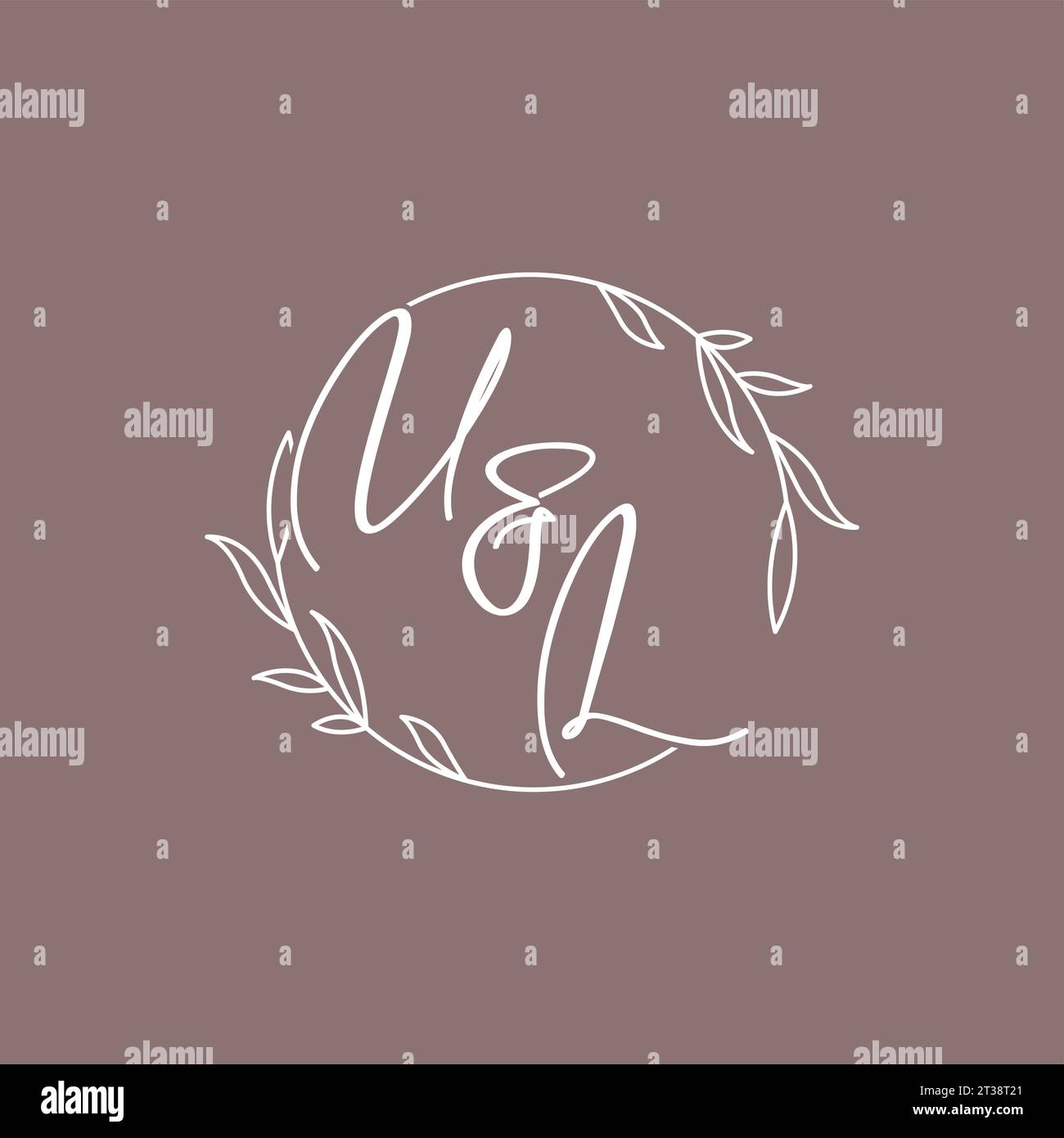 UL Hochzeit Initialen Monogramm Logo Ideen Vektor Grafik Stock Vektor