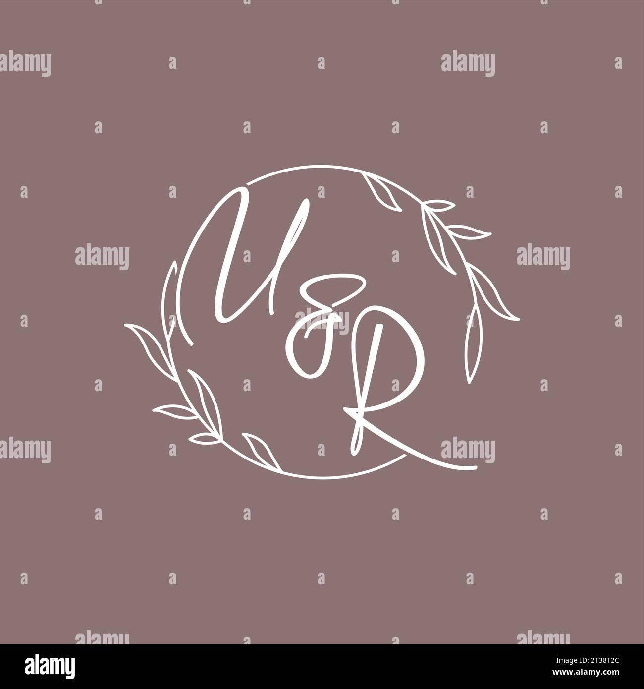 UR Hochzeitsinitialen Monogramm Logo Ideen Vektorgrafik Stock Vektor