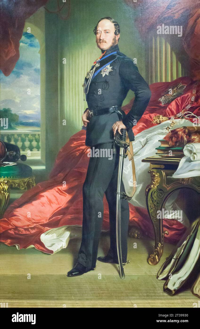 Fürst Albert von Sachsen-Coburg-Gotha, Nachbau von Franz Xaver Winterhalter Stockfoto