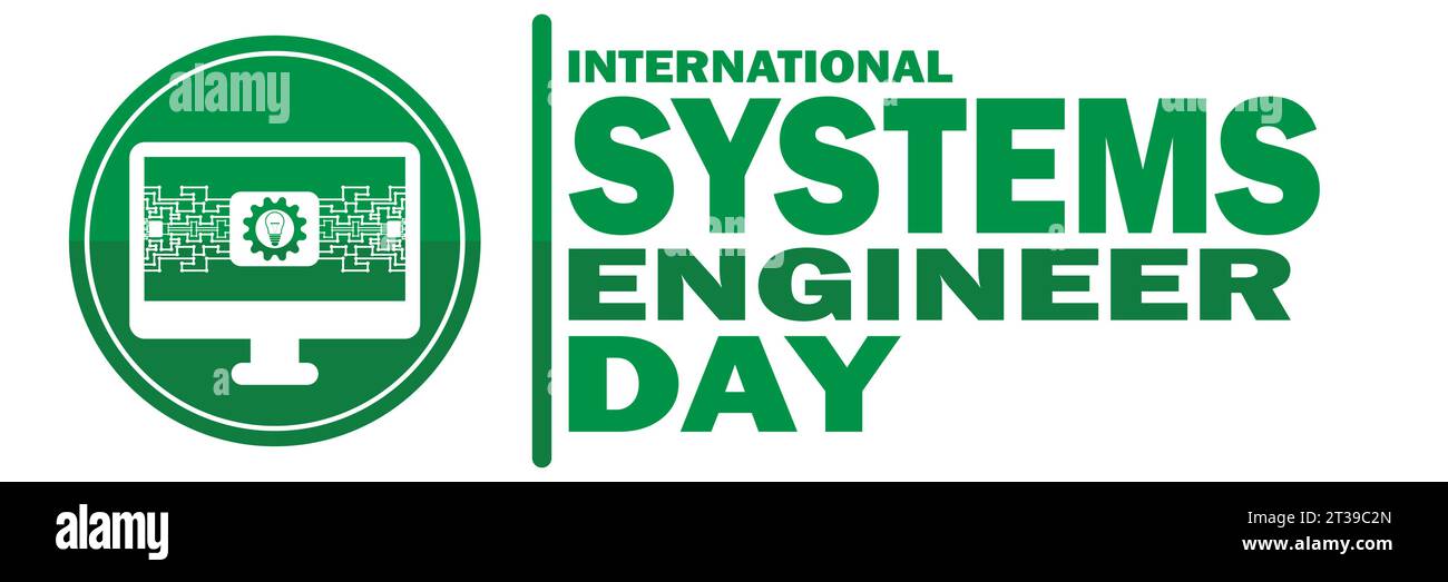 Vektor-Illustration Zum Tag Des Internationalen Systems Engineers. Geeignet für Grußkarten, Poster und Banner Stock Vektor