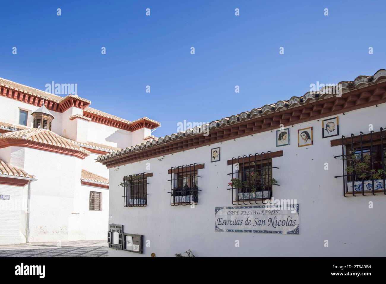 plaza san nicolas in der Region albaicin in granada andalusien spanien Stockfoto