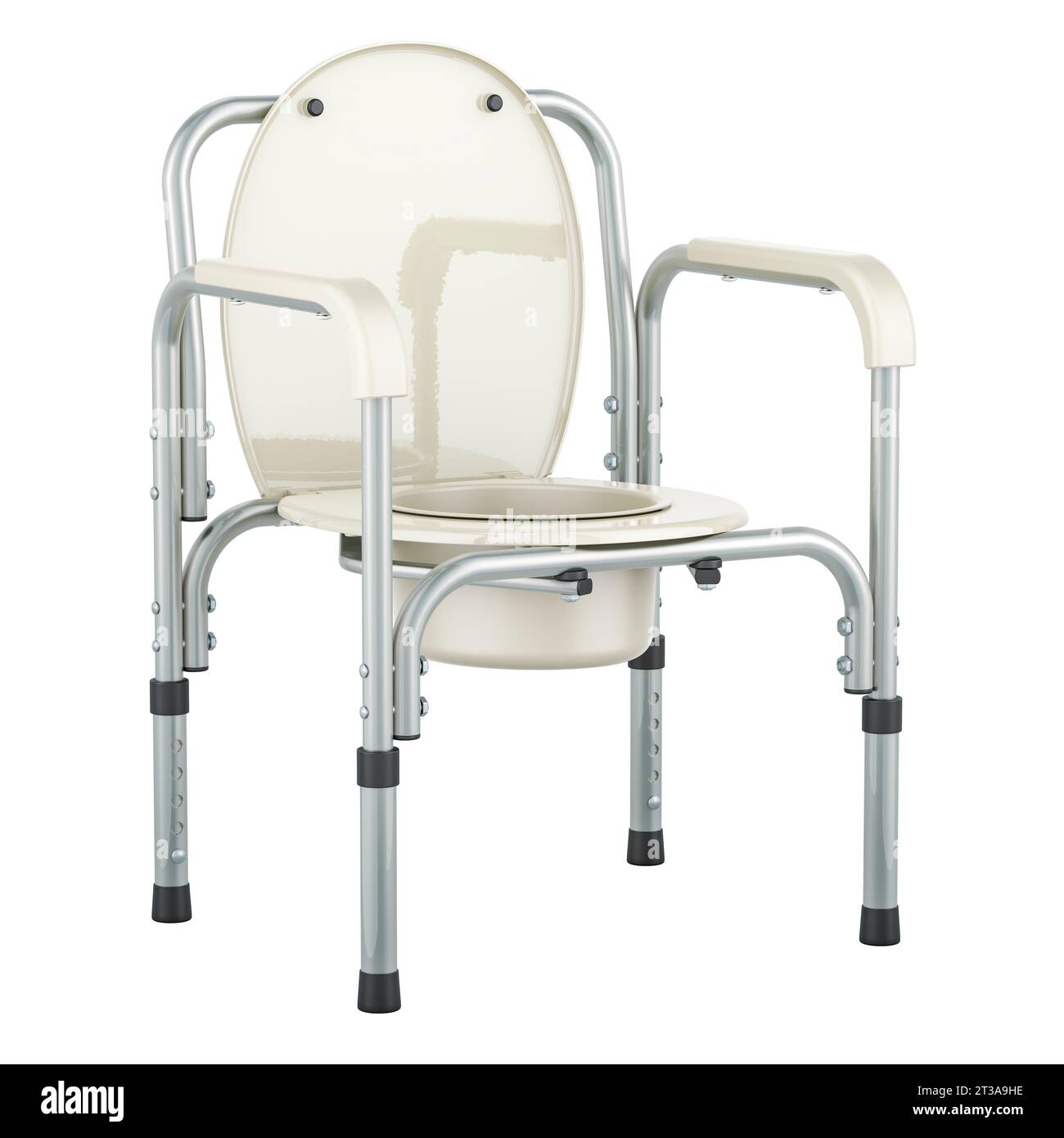 Visualisierung 3D cad Modell Handicap Tragbarer Toilettensitz, Blaupause.  3D Rendern Stockfotografie - Alamy