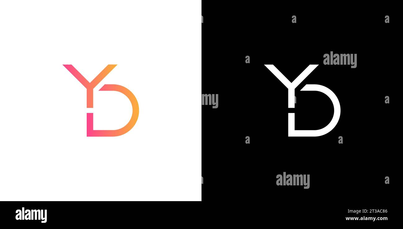 YD DY Logo, YD DY Monogramm, Initial DY YD Logo, Letter DY YD Logo, Symbol, Vektor Stock Vektor