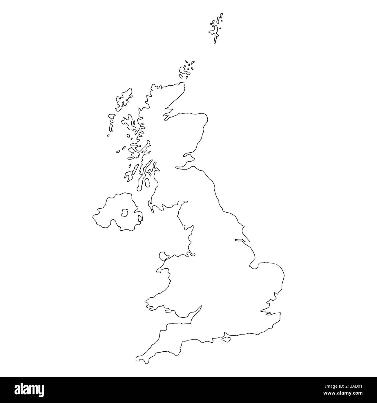 Karte des Vereinigten Königreichs Großbritannien und Nordirland, detaillierte Vektorillustration. Stock Vektor