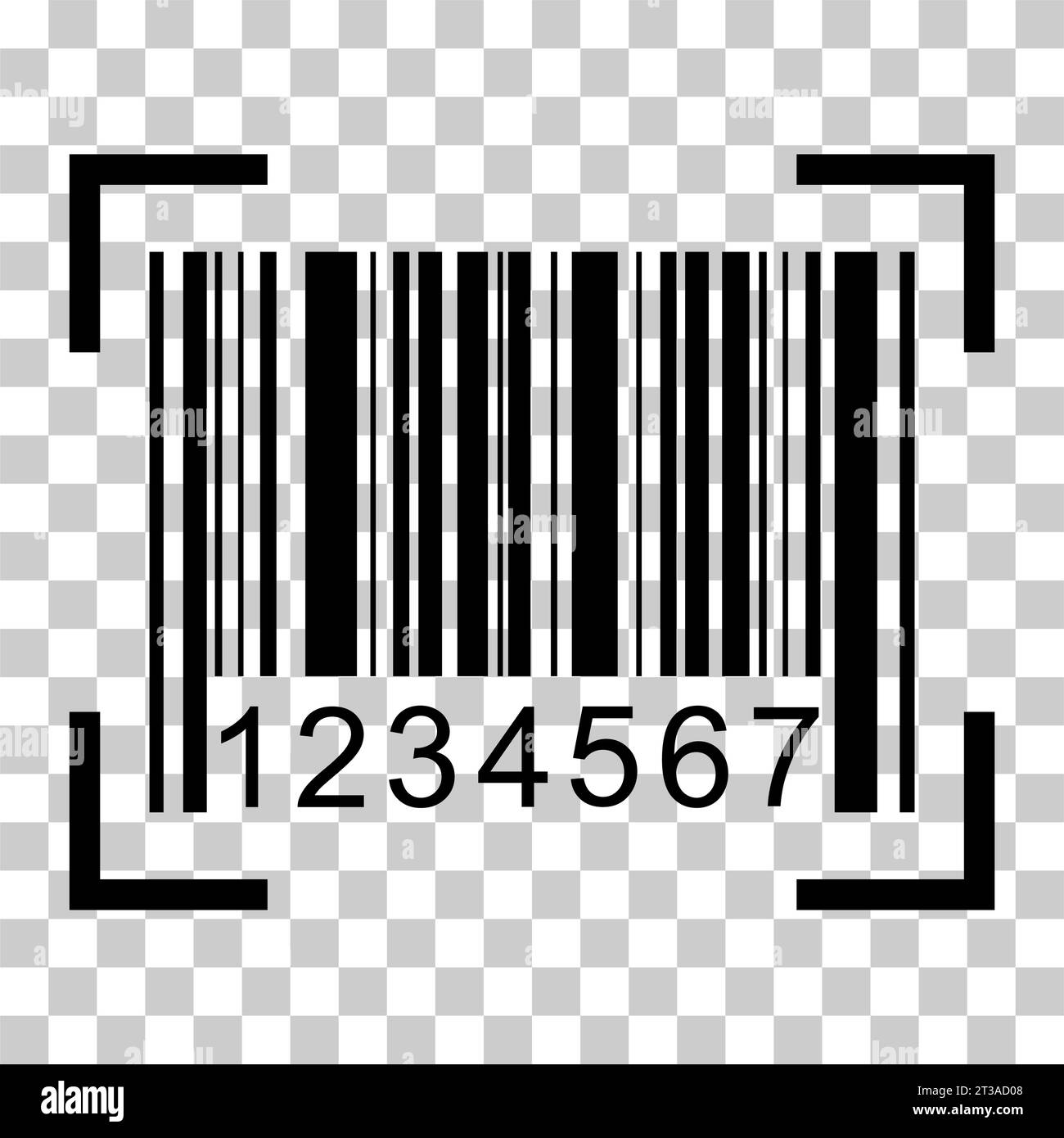 Barcode-Vektorsymbol. Barcode für flaches Web-Design. Isolierte Darstellung. Stock Vektor