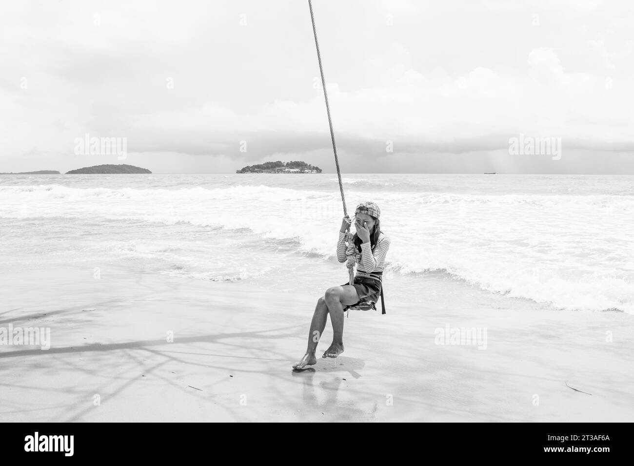 Kambodscha, Sihanoukville, Momente der Entspannung am Strand Stockfoto